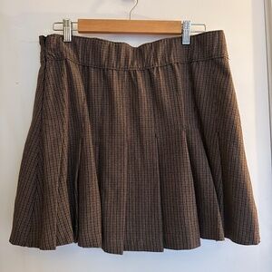 Abercrombie & Fitch Pleated Plaid Mini Skirt